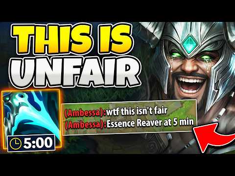 I GOT ESSENCE REAVER AT 5 MINUTES WTF?! THE ENEMY TEAM WAS FURIOUS - Rank 1 Tryndamere