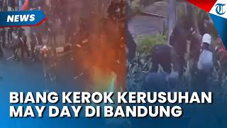 Rekaman CCTV Sekelompok Massa Penyebab Kerusuhan May Day di Bandung, Kini Berhasil Ditangkap