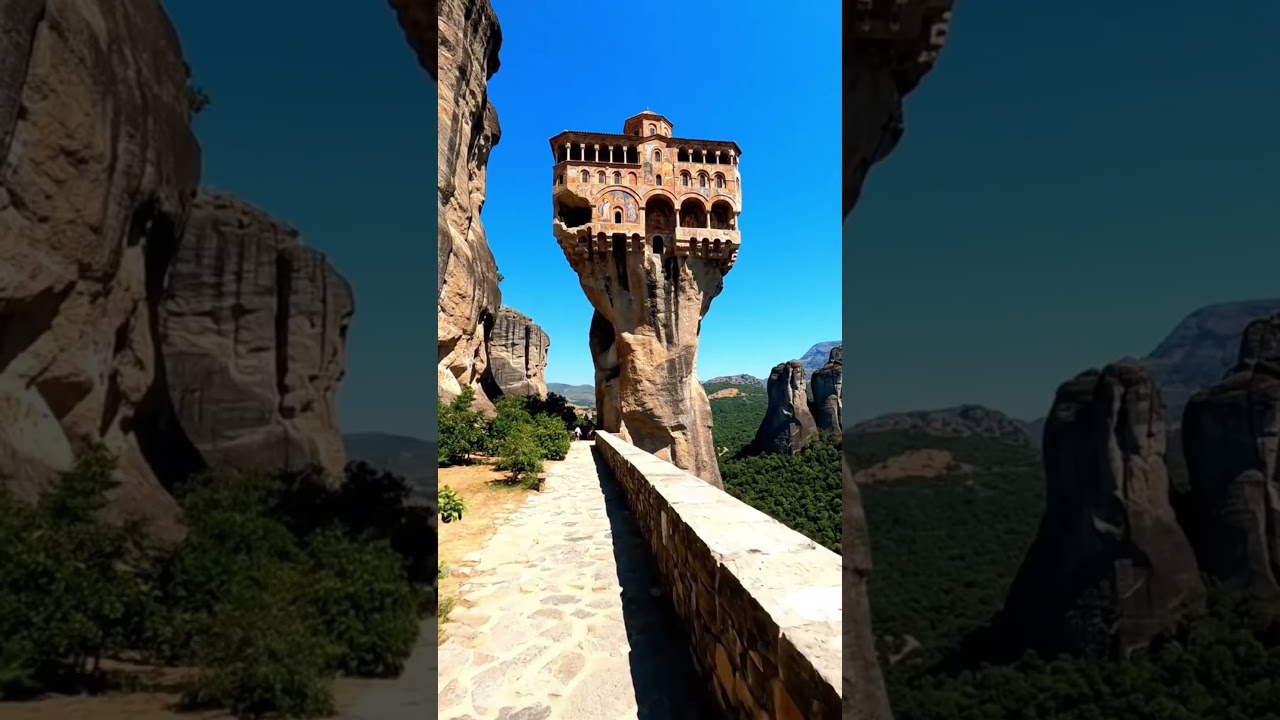 🇬🇷🏔️ Greece Built Monasteries on Rocks That Touch the Sky 😳✨