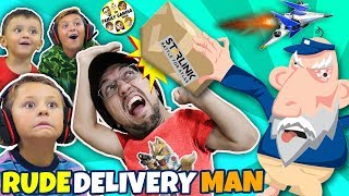 GRUMPY OLD MAILMAN gives FGTEEV Boys SPACESHIPS! 🚀 New Game comes to Life!
