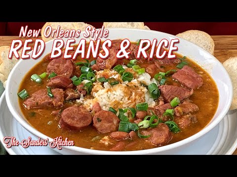 RED BEANS AND RICE NEW ORLEANS STYLE W ANDOUILLE...