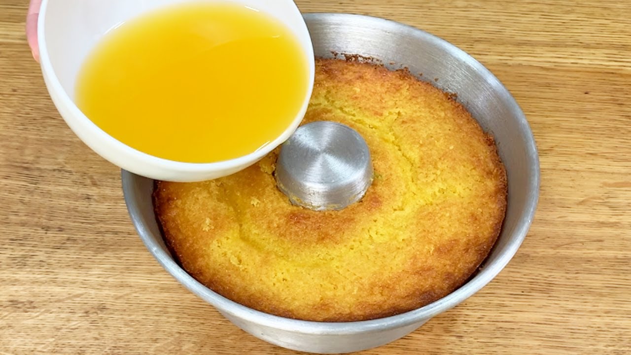 O MELHOR BOLO DE LARANJA QUE FIZ! Molhadinho, Sem Trigo, Sem Açúcar, Sem Leite, Rápido e Fácil