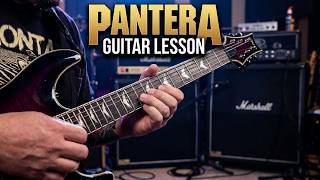 How to play DRAG THE WATERS by PANTERA - Guitar Lesson by Mike Gross