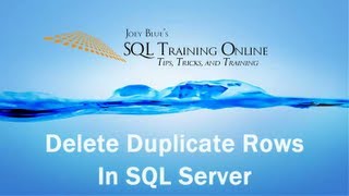 Delete Duplicates in SQL - SQL Training Online - Quick Tips Ep43