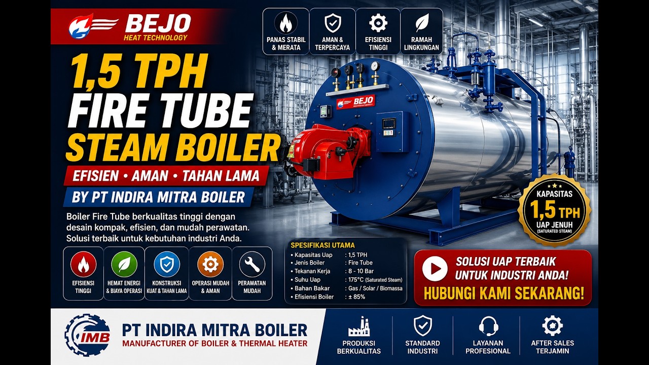 Bejo Fire Tube Steam Boiler Video