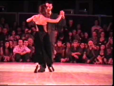  Stella Missé  and  Javier Rodriguez  are  dancing  to  the  tango  "  Nochero Soy  "