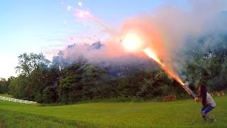 GIRL vs CRAZY FIREBALL CANNON!!