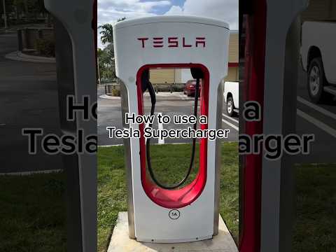 How to use a Tesla Supercharger. #tesla #modely #supercharger #electric