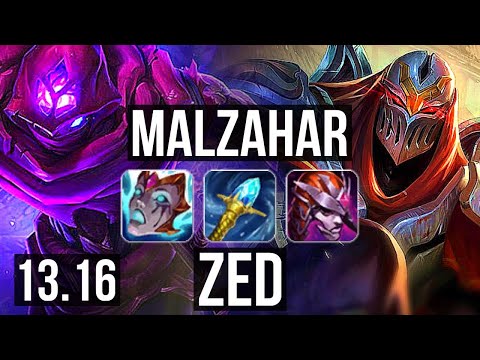 MALZ vs ZED (MID) | 5/0/10, 900K mastery, 300+ games | NA Master | 13.16