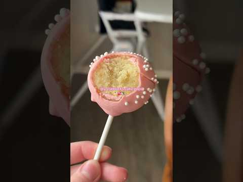 How to make starbucks cake pops💕 #starbucks #cakepops #diy #baking #recipe #vlog #cookwithme #sahm