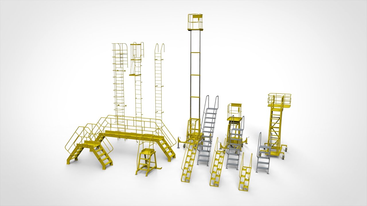 공상 과학 계단 4 3D 모델