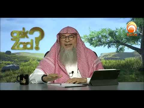 is spitting to the left due to satanic whispers during the salah only when standing - Assim Alhakeem