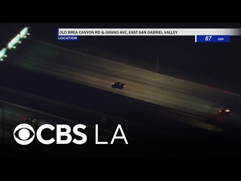 California Highway Patrol officers chase alleged DUI driver through four SoCal counties