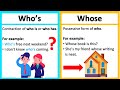WHO'S vs WHOSE 🤔 | What's the difference? | Learn with examples