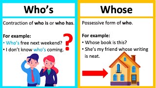 WHO&#39;S vs WHOSE 🤔 | What&#39;s the difference? | Learn with examples