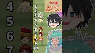【ゆく育】即興の味方ゆっくり最強ランキングを作ってみた