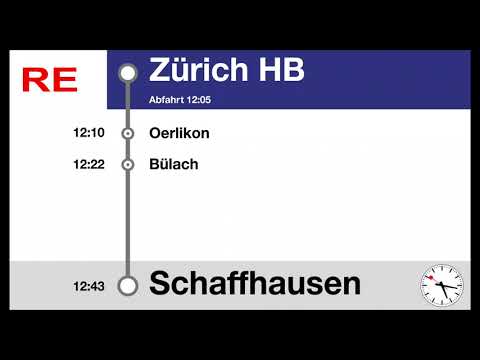 SBB Ansagen, RE (Zürich HB-Schaffhausen) | DPZ | Isabelle