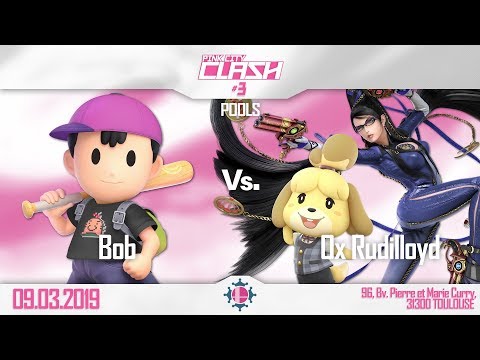 Pink City Clash 3 – Bob (Ness) Vs. Ox | Rudilloyd (Isabelle, Bayonetta) – Pools