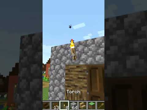 I build Small Village in Minecraft Creative mode 2023 Day 671 #shorts