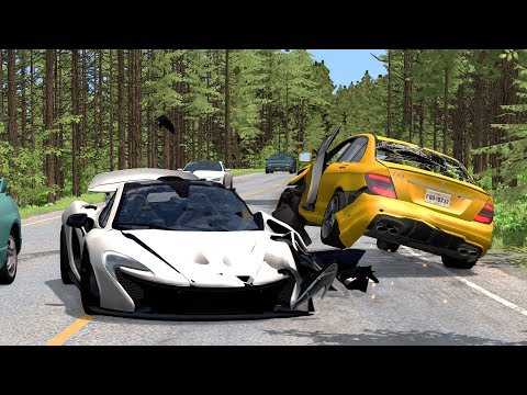 Car Overtaking Crashes Compilation #5 - BeamNG.Drive
