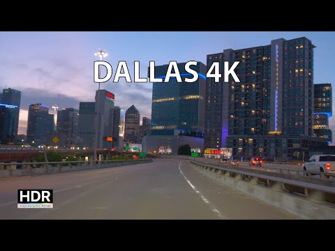 Dallas 4K - Sunset Drive - Texas USA