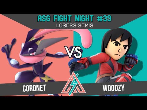 ASG 39 LOSERS SEMIS -  Coronet (Greninja) vs Woodzy (Mii Brawler)