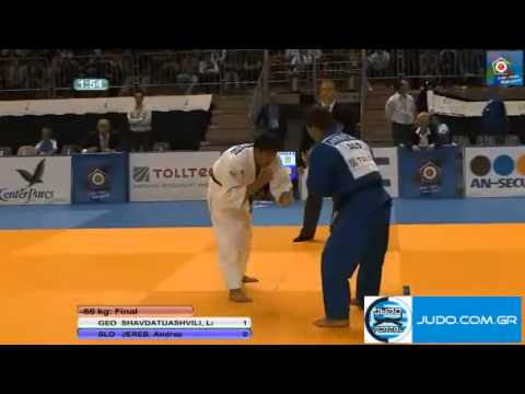European Judo Championhips U20 Lommel 2011 Final -66kg SHAVDATUASHVILI (GEO)-JEREB (SLO)