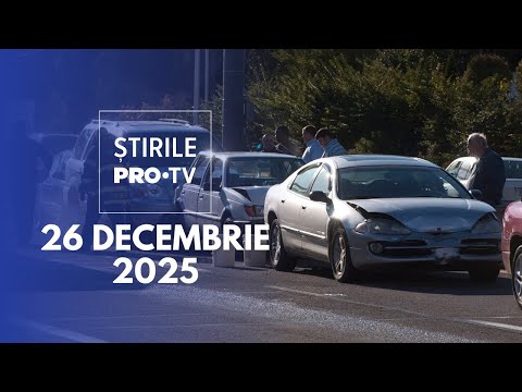 Știrile PRO TV - 26 Decembrie 2025 | Carambol cu 11 mașini, plan roșu de intervenție