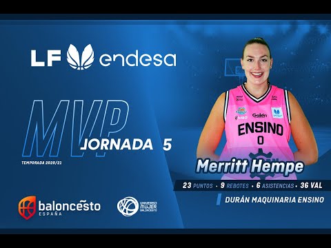 Merritt Hempe, MVP de la Jornada 5 de la Liga Femenina Endesa