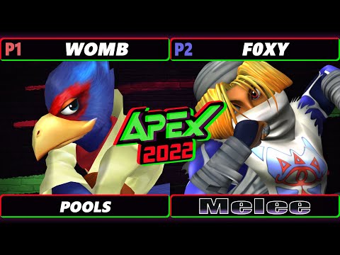Apex 2022 - Womb (Falco) Vs. F0xy (Sheik) SSBM Melee Tournament