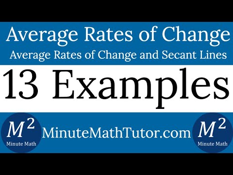 Average Rates of Change | 13 Examples