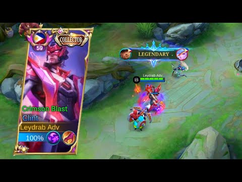 Clint New Upcoming Collector Skin | Crimson Blast Gameplay | Mobile Legends: Bang Bang