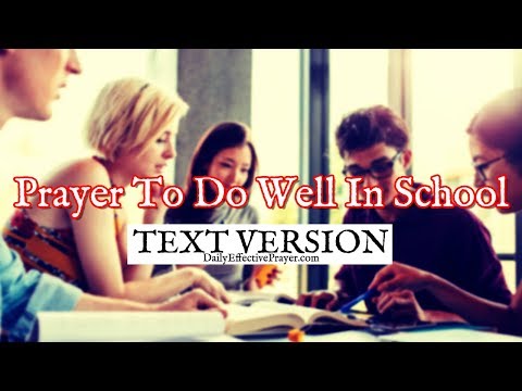 Prayer To Do Well In School (Text Version - No Sound) Video