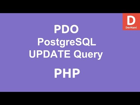 PHP PDO UPDATE query to PostgreSQL Database