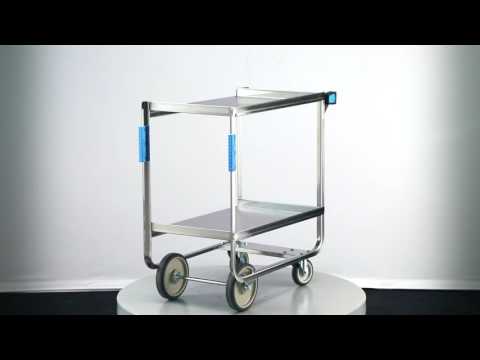 Lakeside 721 Stainless Steel 2 Shelf Utility Cart w/ Shelf Size 27" x 18" - 700 lb. Capacity 4 image