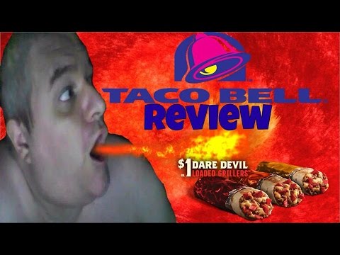 Taco Bell dare devil loaded grillers (TRIPLE THREAT REVIEW)