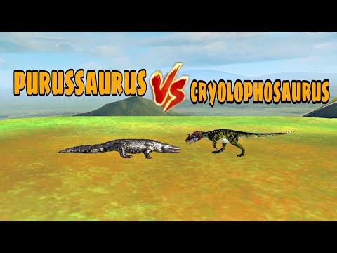 Purussaurus vs Cryolophosaurus Fight Scene - Animal Revolt Battle Simulator🔥😱
