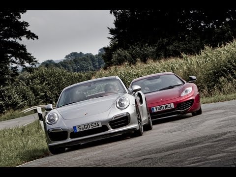 Drag race: Porsche 911 Turbo S vs McLaren 12C - 0-60mph sprint