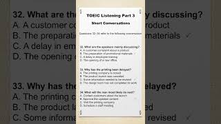 TOEIC listening Part 3 - Short Conversations