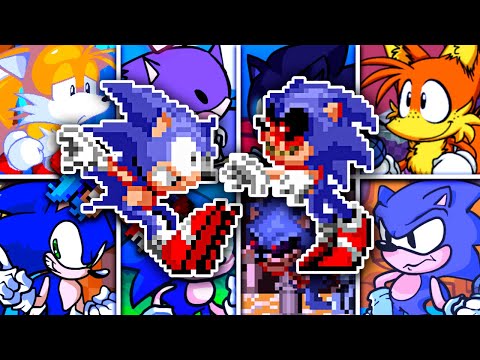 Confronting Yourself FF Mix but Different Sonic Characters Sings 🐱(Sonic.Exe) - FNF Cover