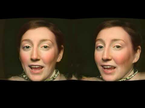 StyleGAN2 - Side-by-side sound-reactive generative 3D portrait test