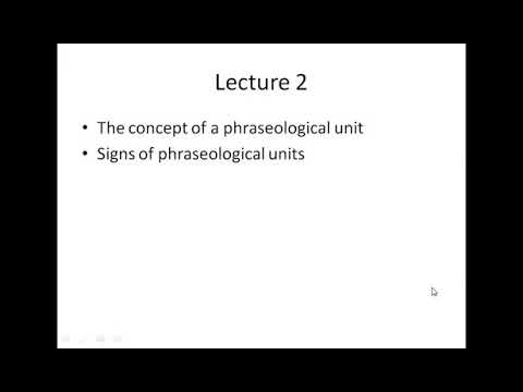 The concept of a phraseological unit