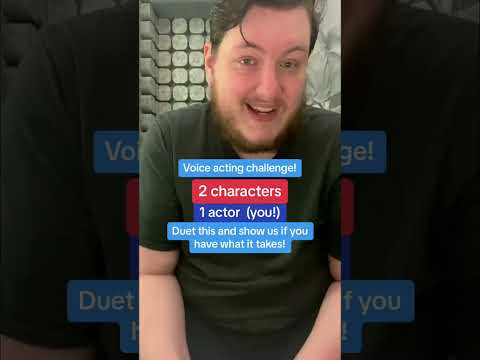 Voice acting challenge - 2 characters, 1 actor! #shorts