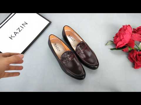 Giày thời trang nam màu nâu mận KZM021