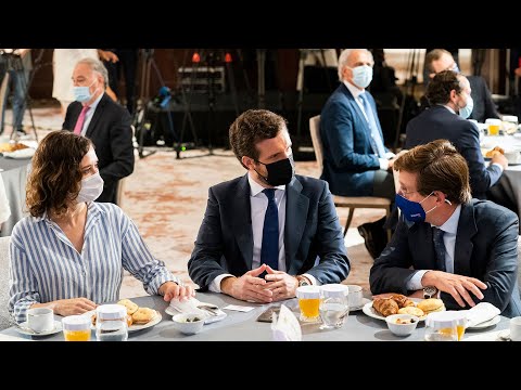 Pablo Casado participa en el desayuno informativo del Fórum Europa