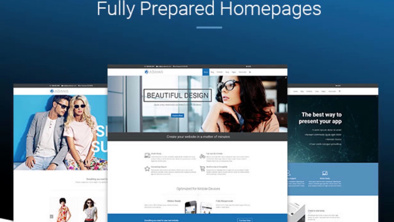 Adama - Responsive Multi Purpose WordPress Theme free