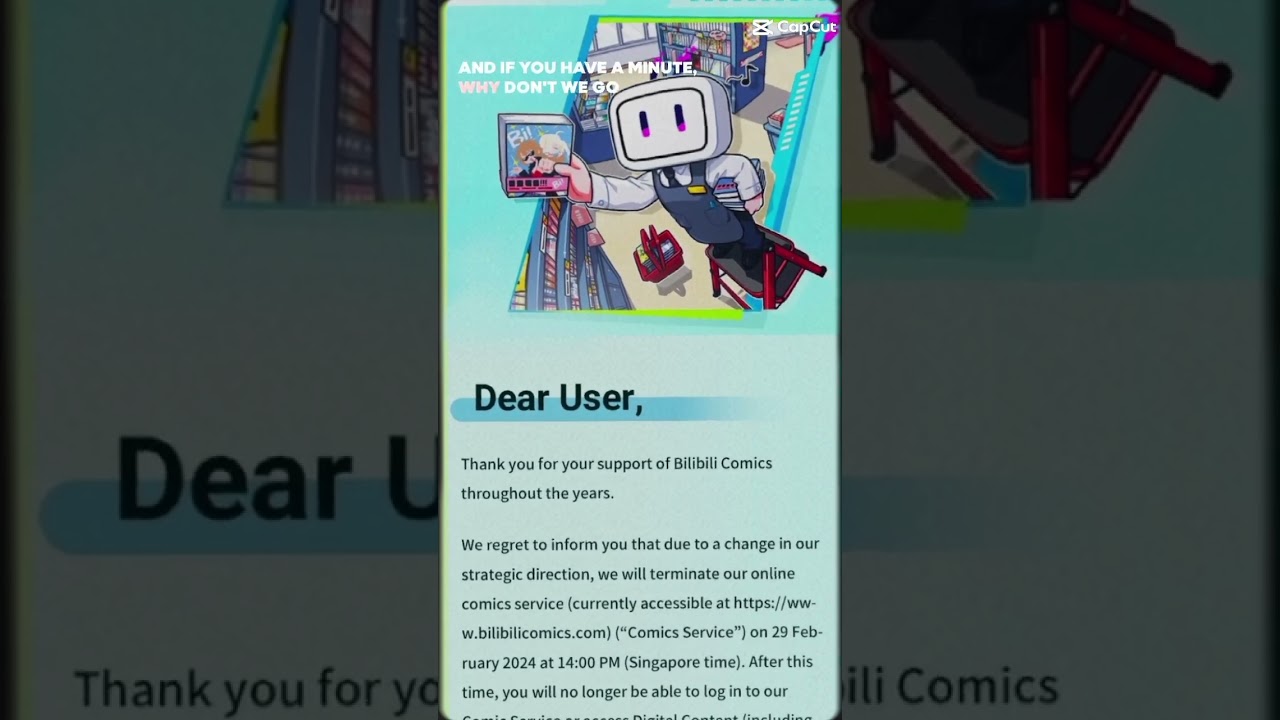 Why is Bilibili comics having a shut down? 😭