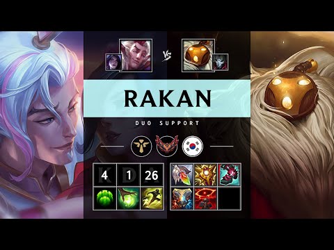 Rakan Support vs Bard - KR Grandmaster Patch 25.09