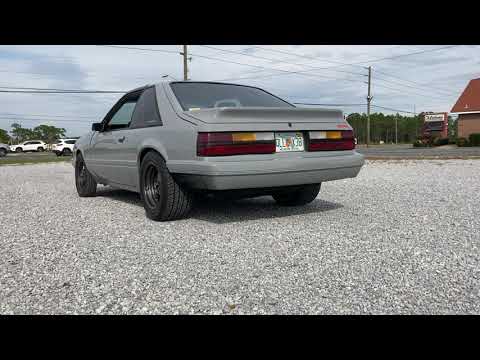 1985 FOX BODY MUSTANG GT 5.0 FLOW MONSTER SINGLE CHAMBER MUFFLERS WITH TURNDOWNS