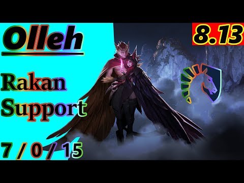 Olleh as Rakan Support - S8 Patch 8.13 - NA Challenger - Full Gameplay
